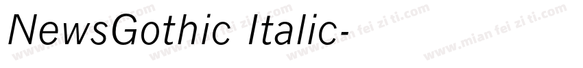 NewsGothic Italic字体转换